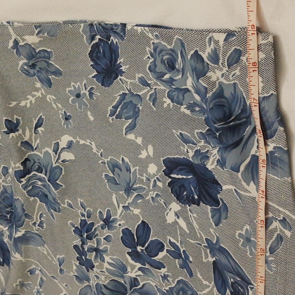 CLE Paris Floral Bodycon Tank Maxi Dress VTG Y2K 90s Blue White S/M - Picture 14 of 16